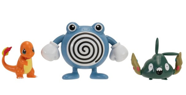 Pokémon Battle Figuren Set - Glumanda, Quaputzi & Unratütox